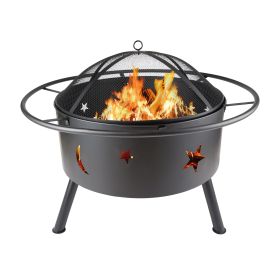 32'' Bridgeman Star and Moon IRON Burning Outdoor FIRE PIT