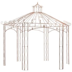 Garden Pavilion Antique Brown 13.1' Iron