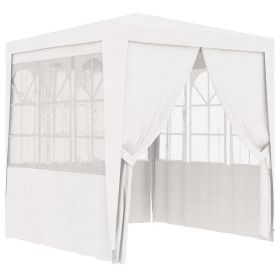 Professional Party Tent with Side Walls 8.2'x8.2' White 0.3 oz/ft²