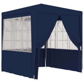 Professional Party Tent with Side Walls 8.2'x8.2' Blue 0.3 oz/ft²