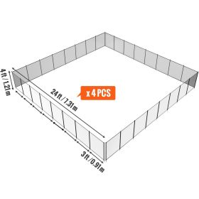 VEVOR Pool Fence, 4 x 96 FT Pool Fences for Inground Pools, Removable Child Safety Pool Fencing, Easy DIY Installation Swimming Pool Fence, 340gms Tes