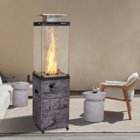 Good New Product Faux Woodgrain Fire Heater With Tempered Glass