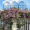 4 Pack Metal Garden Trellis 86.7" x 19.7" Rustproof Trellis for Climbing Plants Outdoor Flower Support Black