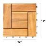 6 puzzle slats per tile rown Acacia Interlocking Wooden Deck tile (Set of 10 Tiles)(Swiship-Ship)(Prohibited by WalMart)