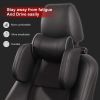 Car Travel Headrest Car Seat Headrest Pillow Adjustable PU Leather Head Neck Pillow Headrest for Travel Sleep Neck Support