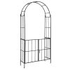 Garden Arch Arbor Trellis with Gate Patio Plant Stand Archway