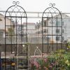 4 Pack Metal Garden Trellis 86.7" x 19.7" Rustproof Trellis for Climbing Plants Outdoor Flower Support Black