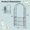 Garden Arch Arbor Trellis with Gate Patio Plant Stand Archway