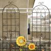 4 Pack Metal Garden Trellis 86.7" x 19.7" Rustproof Trellis for Climbing Plants Outdoor Flower Support Black