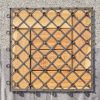 6 puzzle slats per tile rown Acacia Interlocking Wooden Deck tile (Set of 10 Tiles)(Swiship-Ship)(Prohibited by WalMart)