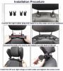 Car Travel Headrest Car Seat Headrest Pillow Adjustable PU Leather Head Neck Pillow Headrest for Travel Sleep Neck Support