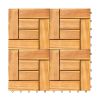 6 puzzle slats per tile rown Acacia Interlocking Wooden Deck tile (Set of 10 Tiles)(Swiship-Ship)(Prohibited by WalMart)