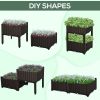 Outsunny 2 Piece Raised Garden Bed with Legs, Self-Watering Planter Box Raised Bed to Grow Flowers, Herbs & Vegetables, Gray